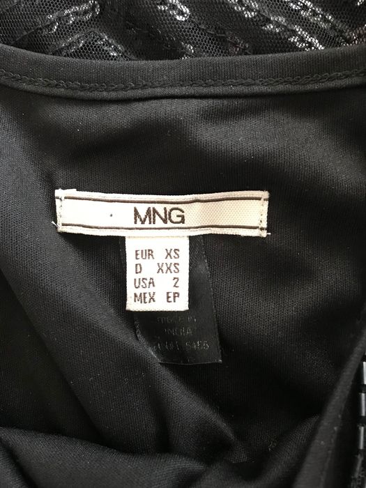 Vestido preto de lantejoulas - Mango (XS)