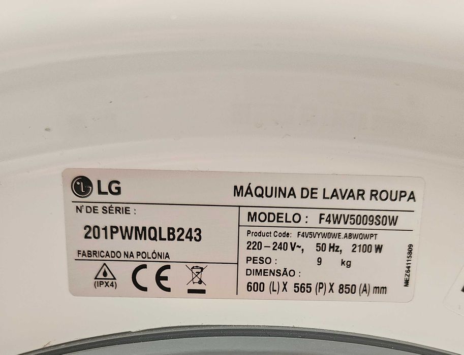 Máquina de Lavar Roupa  LG 9 kg