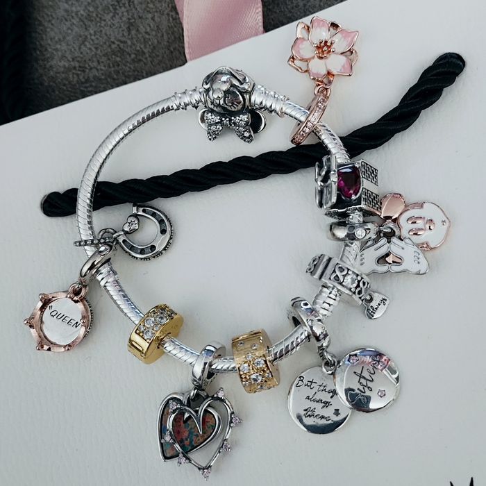 Pandora Браслети Намистини Шарми Пандора сердечко квітка