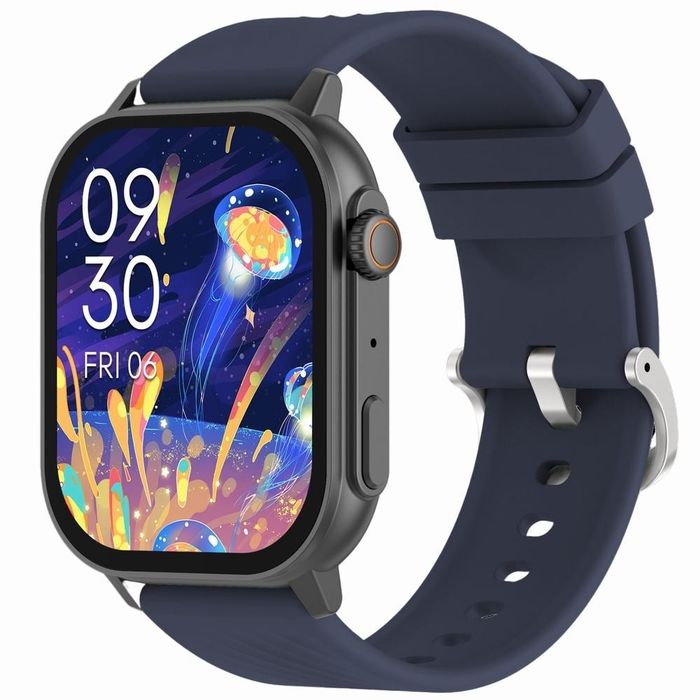 smartwatch gravity gt15-4 niebieski pasek silikonowy + tytanowa