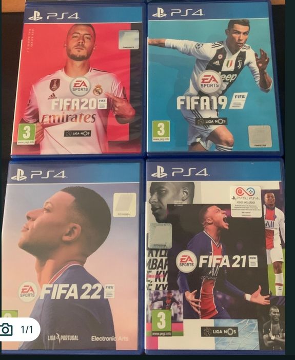 Lote 3 Jogos FIFA para PS4 – FIFA 19, 20 e 22
