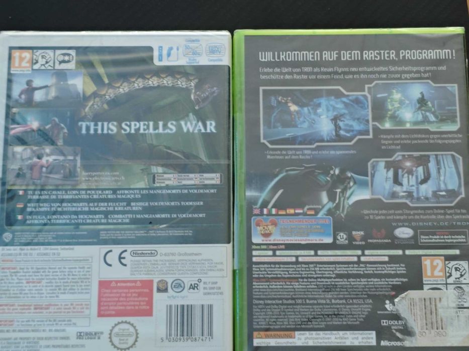Zestaw gier nintendo wii harry potter  + xbox 360 tron evolution