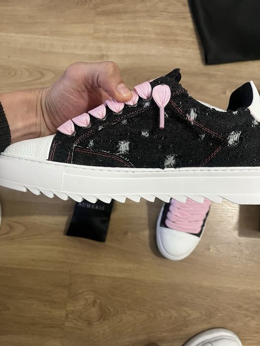 Sapatilhas numerís atelier pink denim