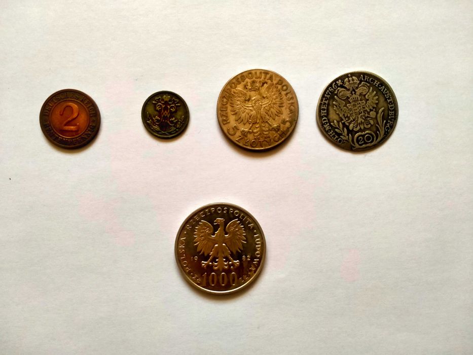 Zestaw monet (różne daty i kraje)