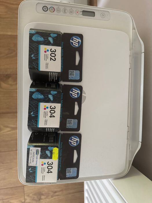 Zestaw 3 drukarek HP, skaner Epson + tusze (włączają się!)