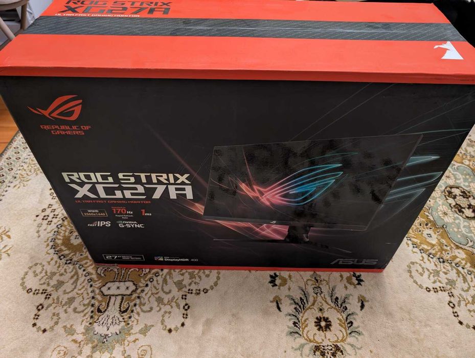 Монітор ASUS ROG Strix XG27AQ 27" QHD 170Гц Fast IPS, ELMB Sync + G-Sync, Factory Refurbished 0 годин
