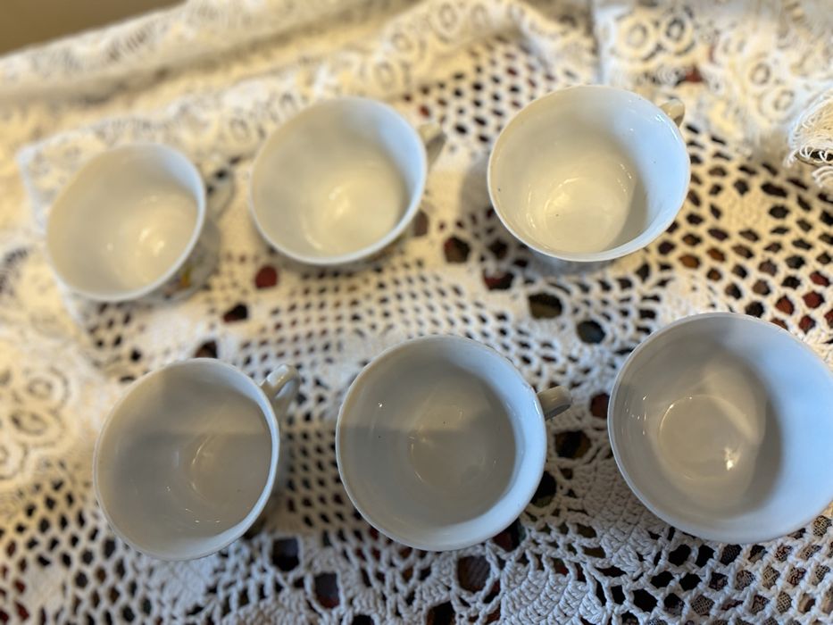 Filiżanki porcelanowe zestaw 6 sztuk