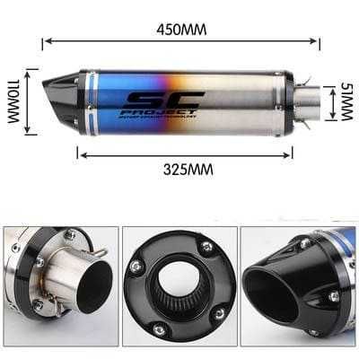 Tłumik wydech do motocykla Quad Yamaha Uniwersalny