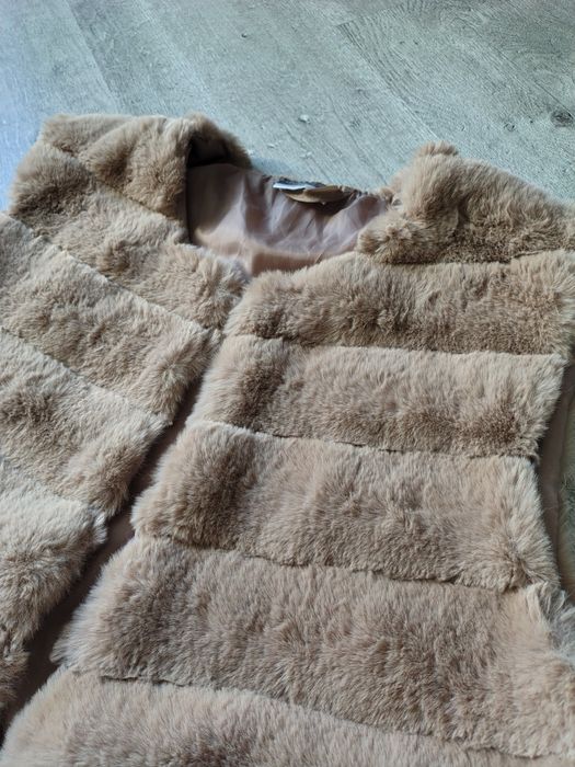 Nowe brązowa kamizelka bezrękawnik #włochata