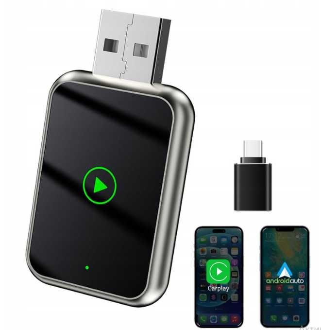 Bezprzewodowy Adapter USB Android Auto CarPlay 2 W 1 ttst1610
