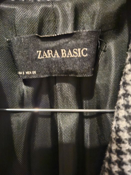 Płaszcz w pepitkę Zara r.36