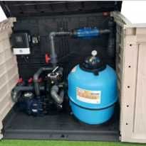 Caseta de Máquinas QP Filtro Cyclone D.500 + Bomba StarPump 0,75cv