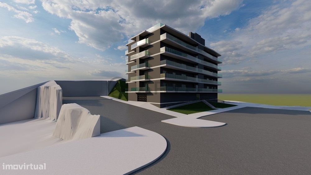Apartamento em Ferreiros, Varanda com Churrasqueira