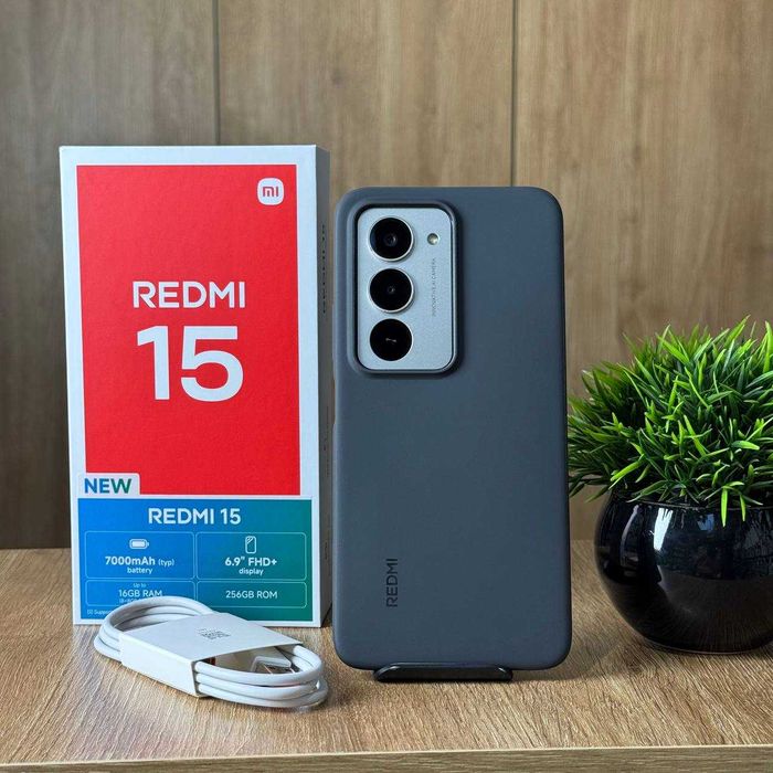 НОВИЙ Телефон Xiaomi Redmi 15 8/256 Titan Gray 7000мАh Купити Смартфон