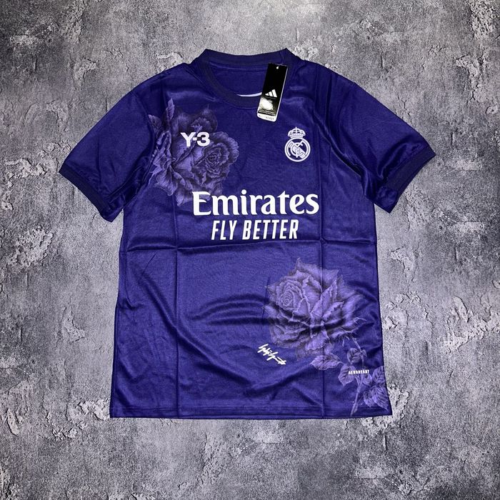 Футболка Adidas Y-3 Real Madrid фіолетова  S розмір джерсі