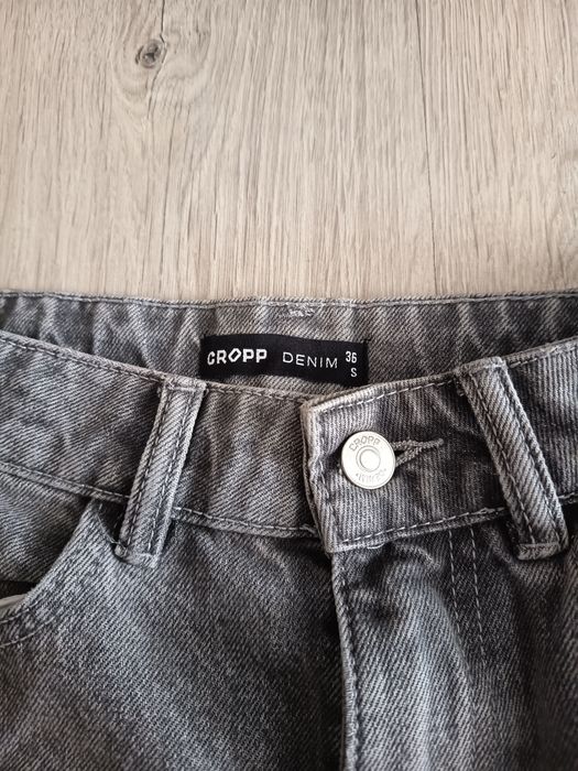 Spodenki bermudy baggy damskie S 36 Cropp denim