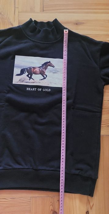 Czarna bluza z koniem Reserved r.158