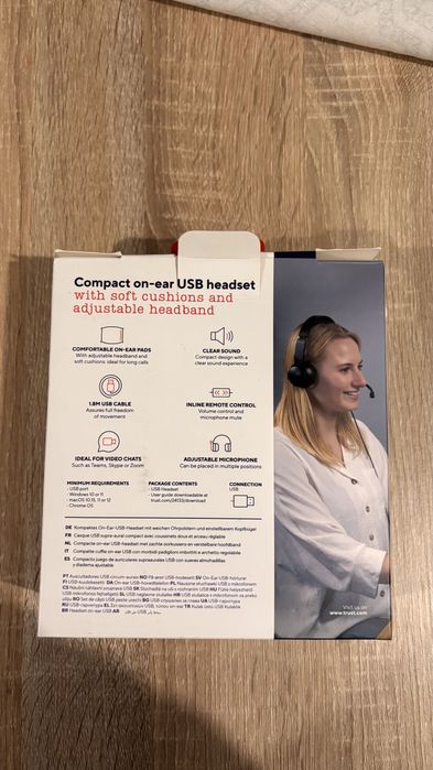 Headset Trust Rydo USB – Fone com Microfone para Trabalho