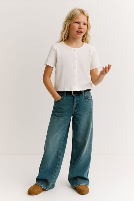 Біла блуза zara ажурна футболка для дівчинки р. 158-164