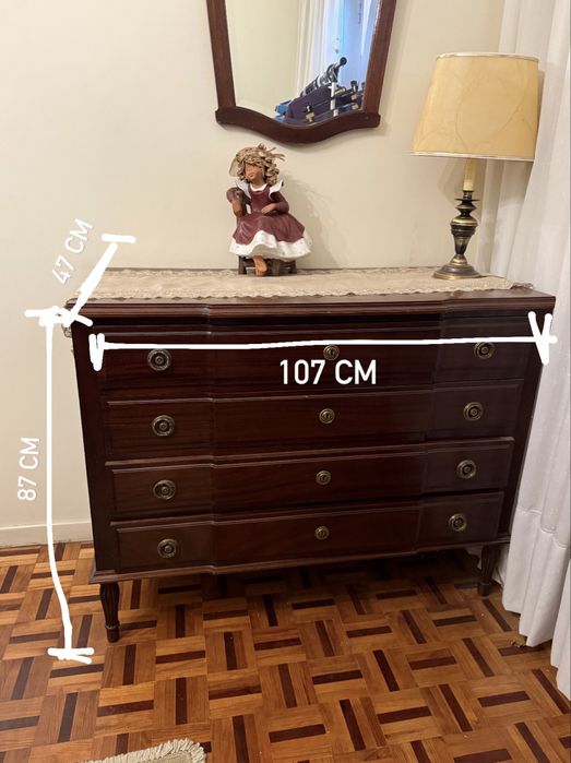 Cómoda Vintage castanha