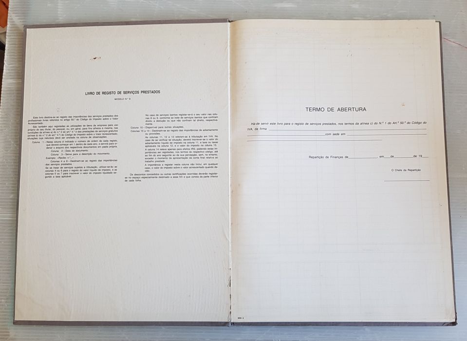Livros de registros vintage