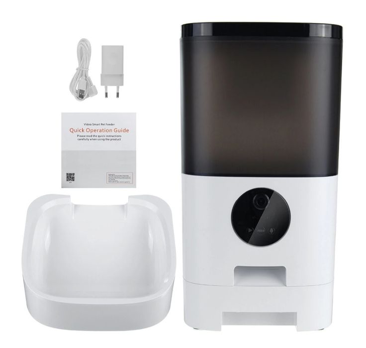 Alimentador de gatos e cães com APP e gravação de voz SELADO