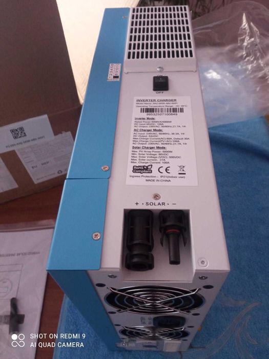 Тихий Гібридний інвертор Anenji ANJ-5KW-48V-WIFI 5кВт (Є В НАЯВНОСТІ)