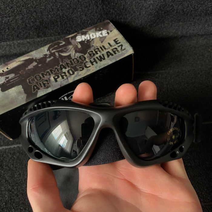 Тактичні Очки (Окуляри) захисні із чехлом Mil-Tec (15615302) Німеччина