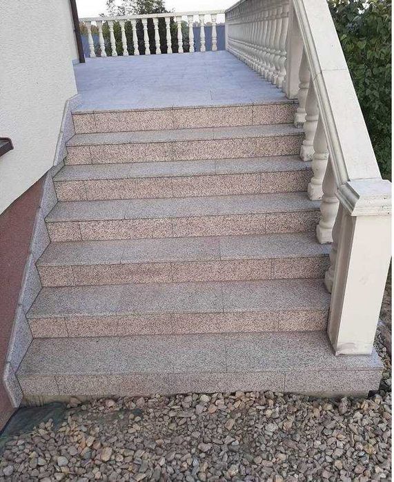Stopień Granit Yellow Pink G682 płomień 150x33x2 Żółty grantowa płytka kamienna kamień ścieżka chodnik taras