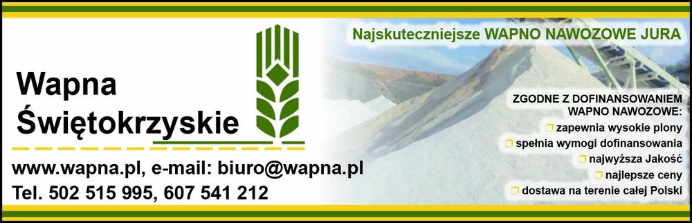 Wapno nawozowe Dotacje do Wapna Nawozowe-Magnezowe, Węglanowe,Tlenkowe