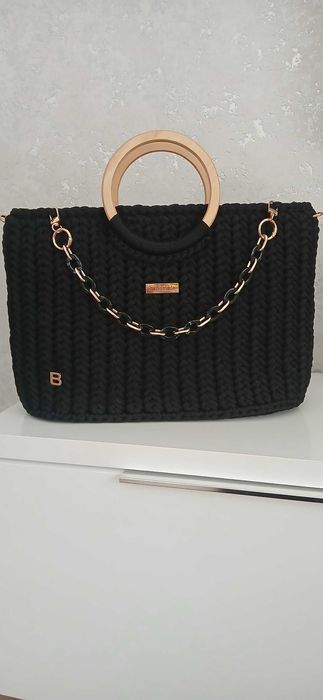 Ręcznie robiona torebka ze sznurka – wodoodporna | Handmade | NOWA