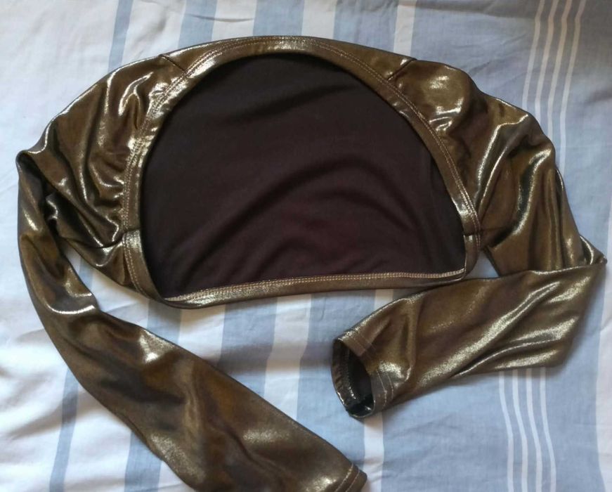 złote bolerko krótkie mieniące  XS/S 34/36 impreza karnawał