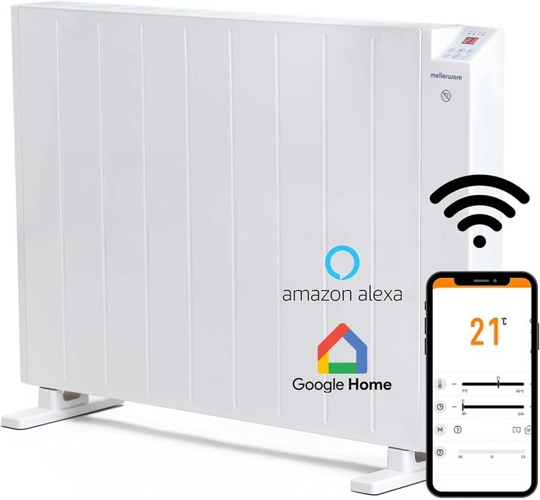 Aquecedor Elétrico 2000W WIFI | Programável | Elétrico 30 m2 | Alexa