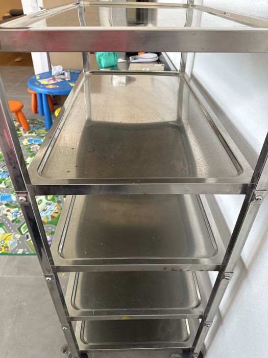 Carrinho de Serviço 5 prateleiras inox