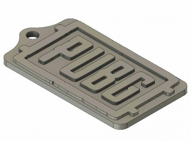 Брелок  PUBG черный