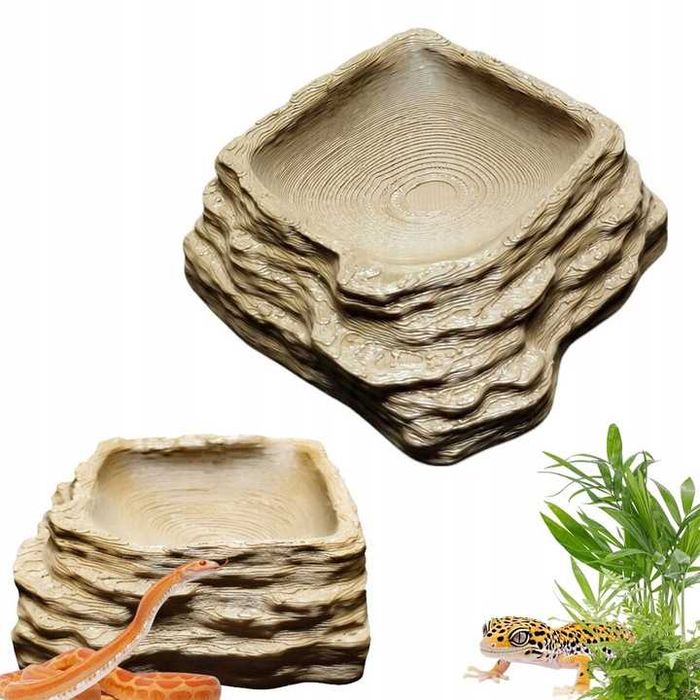Miska do Terrarium Dla Gekonów Pająków Węży 12x12x3,5    TerraZaplecze