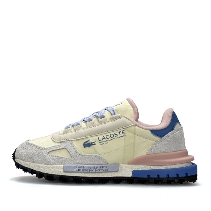 Новинка! Крутезні жіночі кросівки Lacoste Elite Active Beige Blue Pink! Нові! Опоата при отриманні! Розміри: 37,38,39,40,41!