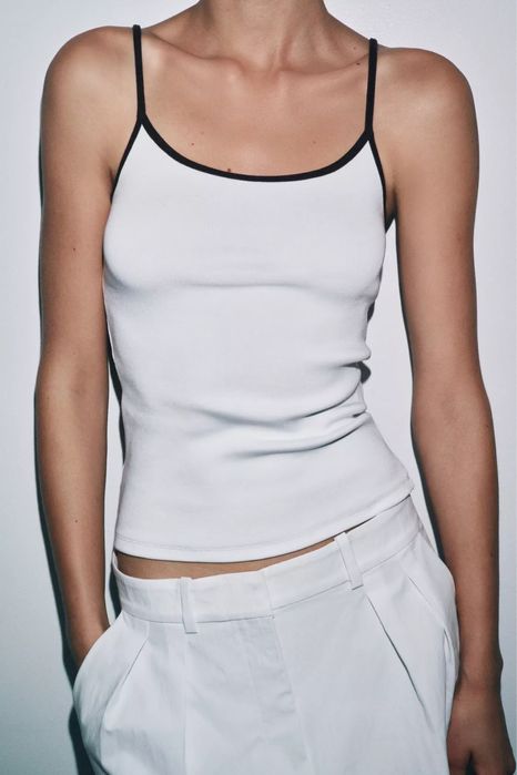 Майка на бретелях Zara