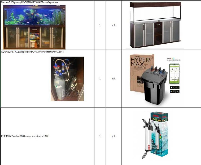 Diversa Zestaw akwarium 720L 200x60x60 kompletny z życiem