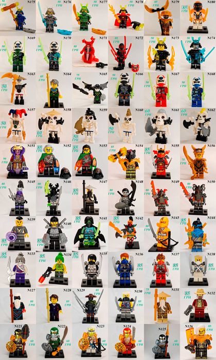 Лего Ніндзяго у подарунок мініфігурки Ниндзяго Кай Джей Коул Зейн лойд