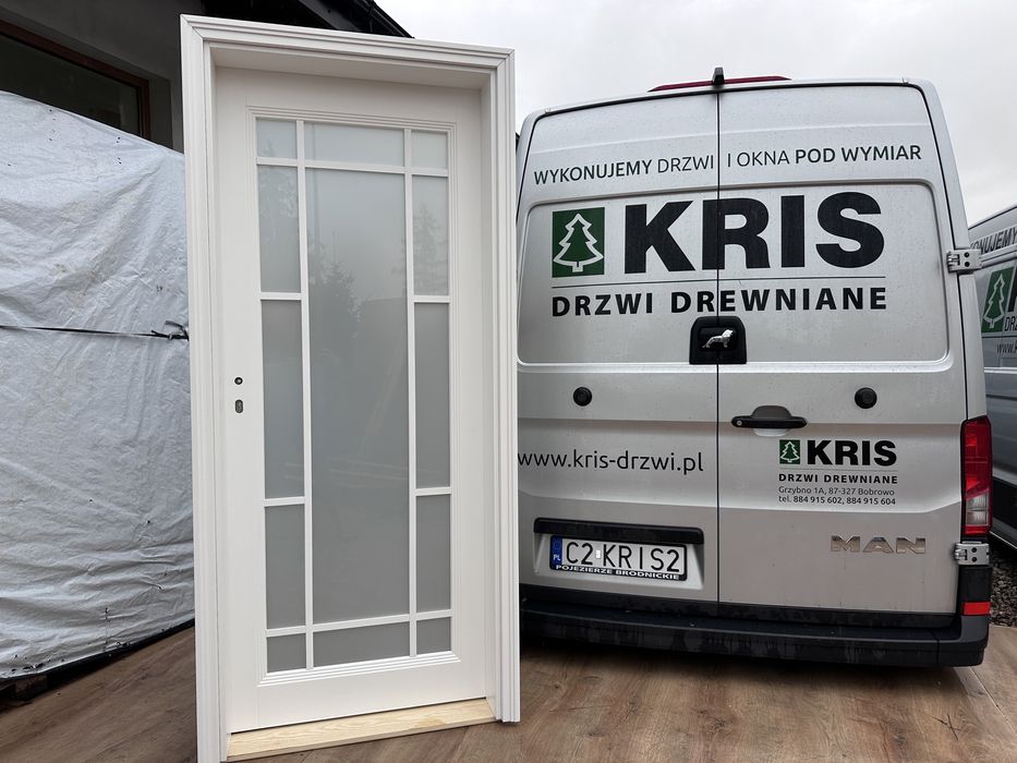 Drzwi wewnętrzne drewniane białe Angielskie Na każdy wymiar Montaż