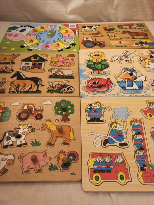 Puzzle drewniane dla 2 latka