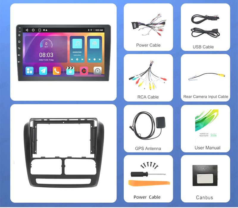 RÁDIO GPS ANDROID 13 FIAT DOBLO / OPEL COMBO 10-17