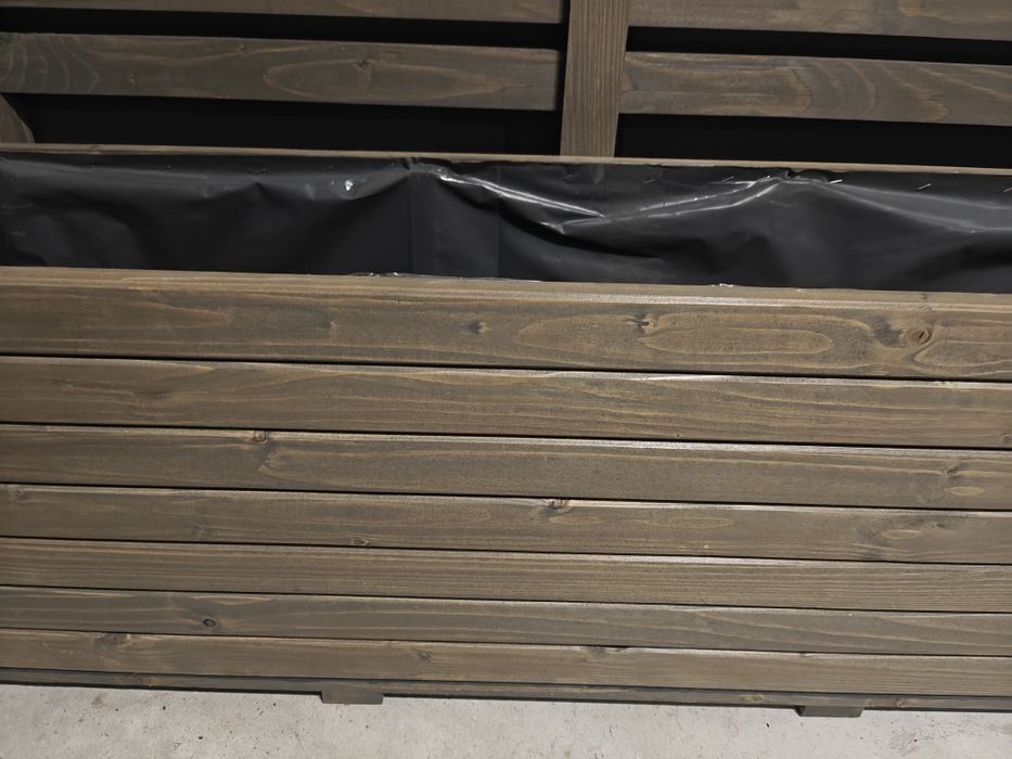 2 donice z pergola nowe drewniane