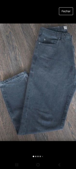 Calças de ganga preta da Pull & Bear