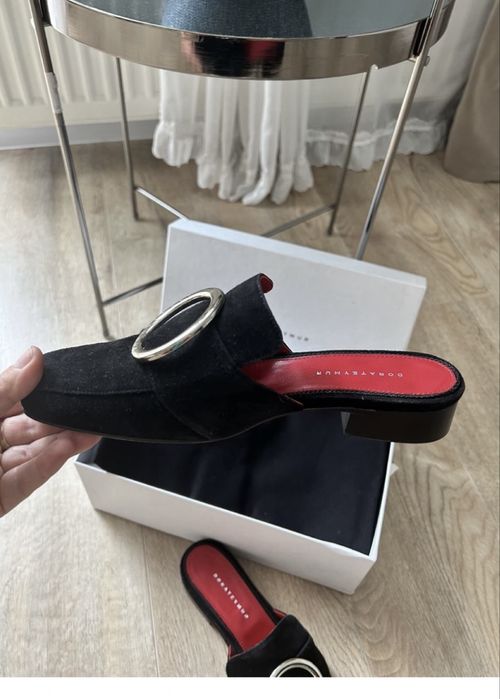 Nowe skorzane klapki premium roz 37 wkl 23