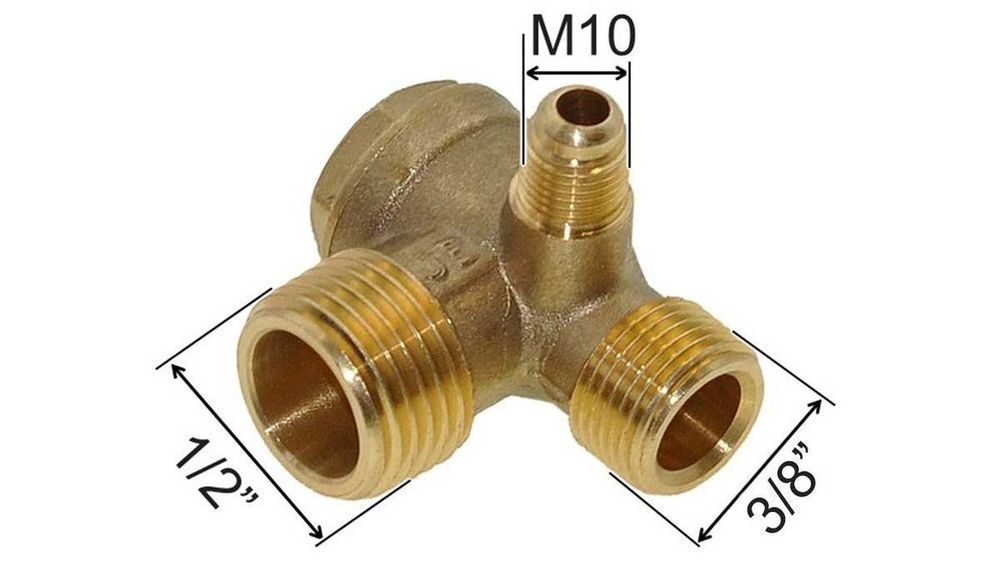 JB. Обратный клапан компрессора резьба 1/2*3/8 М10*1, комп562