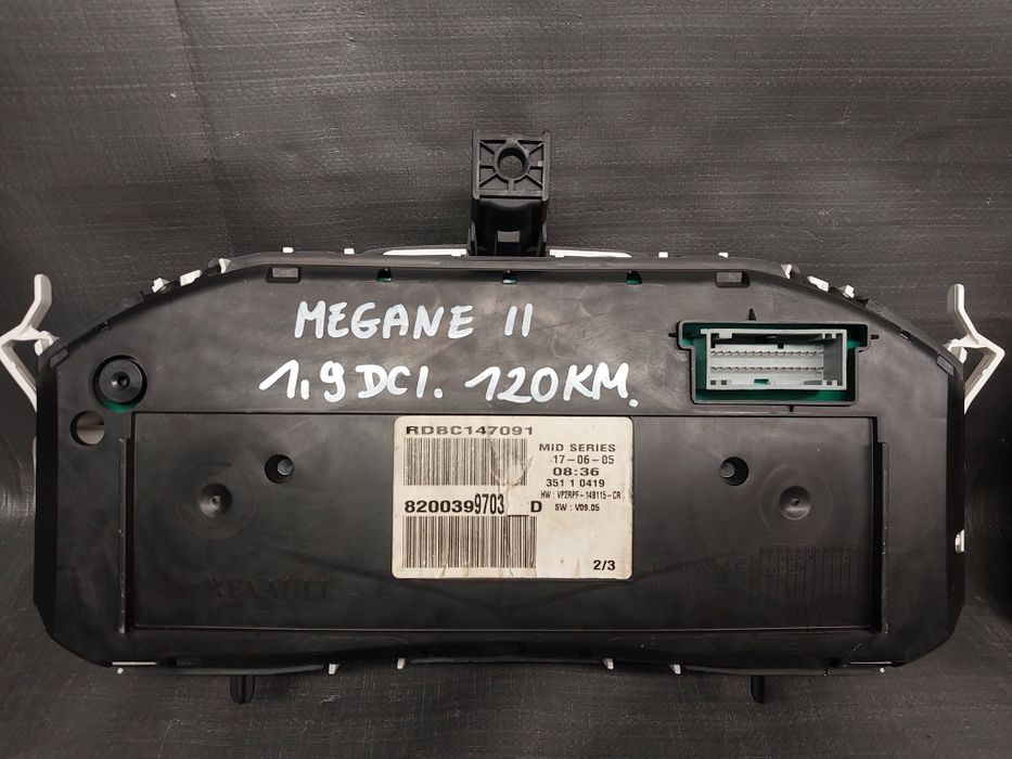 Renault Megane 2 II CC 2004r 1.9 DCI 120KM zestaw startowy