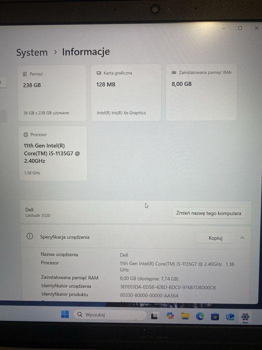 Laptop Dell Latitude 5520