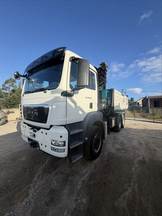 Man TGS480 com grua de 22M e bascula
